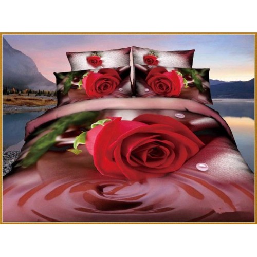 Постельное белье "Карвен" (сатин Де люкс 3D) семейное (474) (Акция)