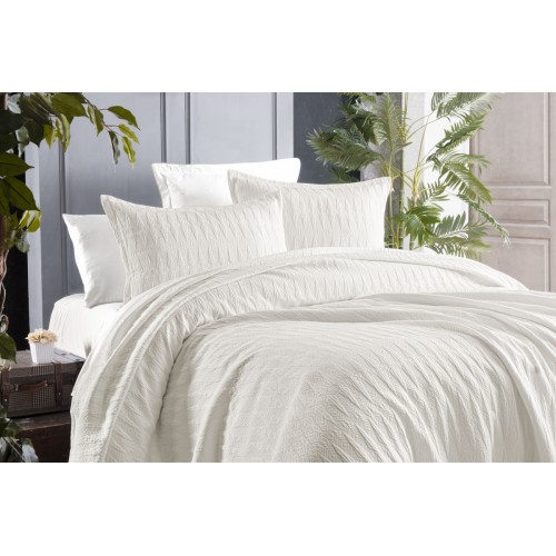 Комплект SAREV "DORIS" (покрывало +2наволочки) евро 3 предмета Y 879 v1ekru/экрю