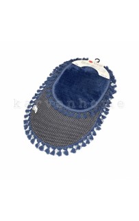 Набор ковриков для ванной Карвен BUKET SACAKLI OVAL/софт жаккард с бахрамой KV 417 indigo/индиго