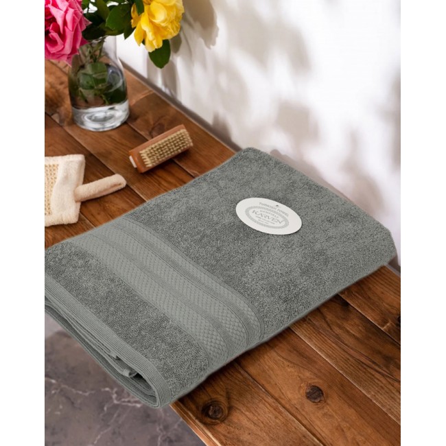 Полотенце Kарвен "PETEK BORDUR DUZ "Lux Cotton 70*140 1шт махра H 5160 gri