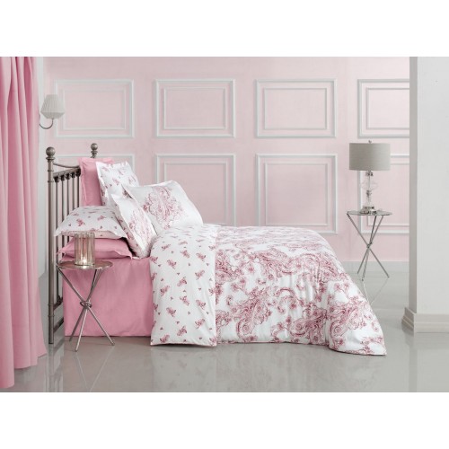 Постельное белье "Sarev"сатин семейное "GENCE" v2/розовый