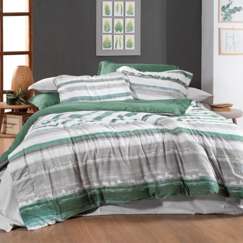 Постельное белье Sarev Mood Comfort муслин 1.5 спальн. N353 MUNDO v2/Yesil