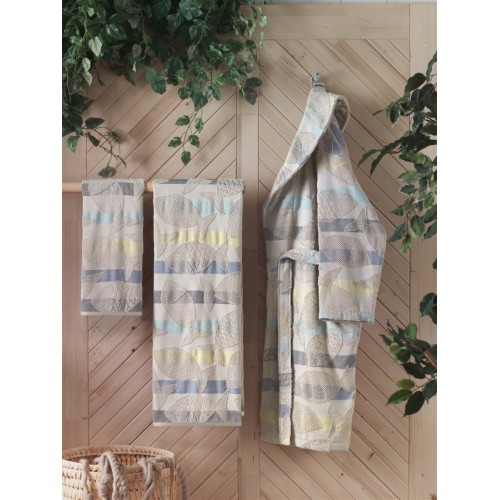 Халат Sarev "MAI" махра женский В 1123 V-2/Bej L (АКЦИЯ)