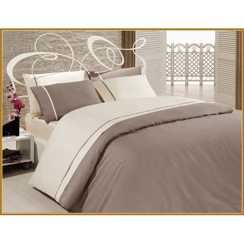 Постельное белье "Карвен" сатин евро (Vizion Krem)