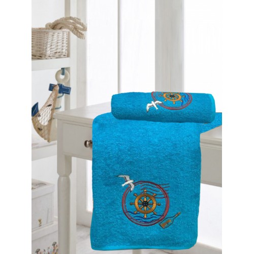 Набор полотенец KARVEN "Штурвал" махра 50*90/70*140 HS1502 (V-6) бирюзовый