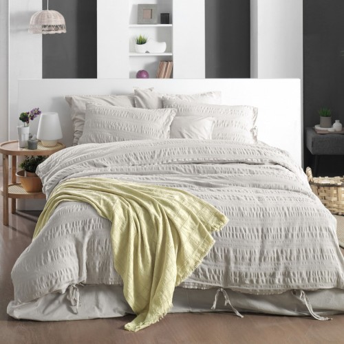 Постельное белье Sarev Mood Comfort жатый хлопок 1.5 спальн. N353 LEON v2/Bej