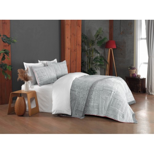 Комплект Sarev (плед + наволочка) 1,5 спальн FREDDY 1,5, GRI/V1