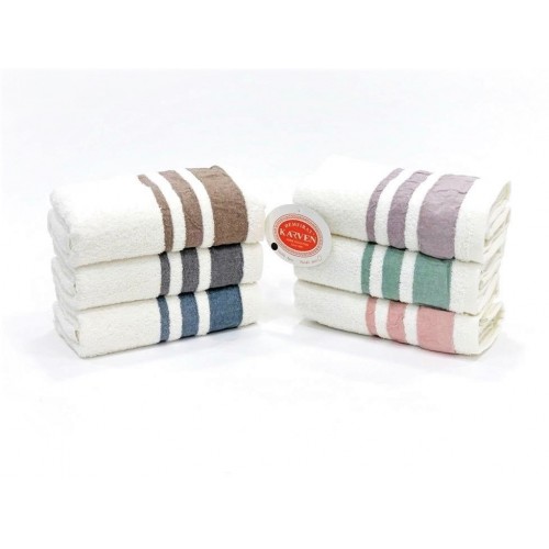 Полотенце Карвен Vip Cotton" Naturel" 50*90 6шт.махра Н 3172 (Акция)