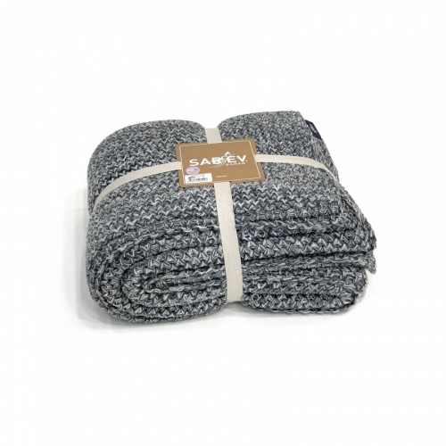 Плед вязанный Sarev "RAPHEAL"акрил 150*180 Р 920v1 gri/серый