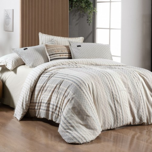 Постельное белье Sarev Mood Comfort жатый хлопок евро N354 CALAMOR v1/Bej