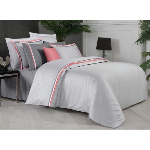 Постельное белье "Sarev" Sport&Chic (500tc) сатин евро N309 MINSK v5/Gri-Pembe