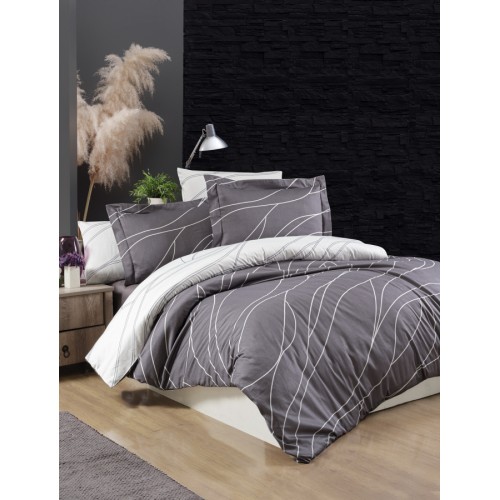 Постельное белье "Карвен" сатин евро (Mesi Quick Silver)