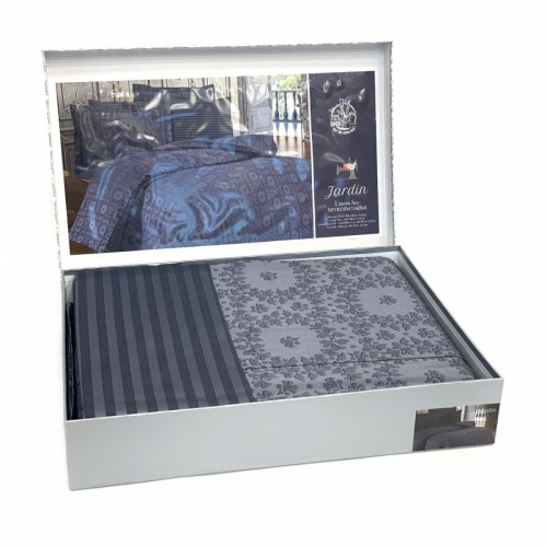 Постельное белье Карвен бамбук евро N065 Jardin темно-серый (Акция)