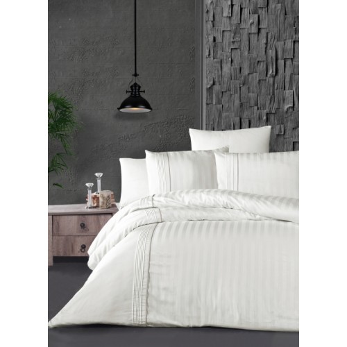 Постельное белье (Сатин де люкс) евро (Modalife White)