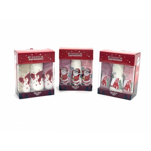 Полотенце кухонное KARVEN "3D" махра 30*50 3шт. НМ 523