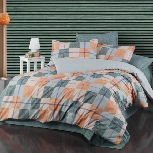 Постельное белье "Sarev Bazaar" ранфорс в пвх 1.5 спальное MARIGO v2 Yesil (Акция)