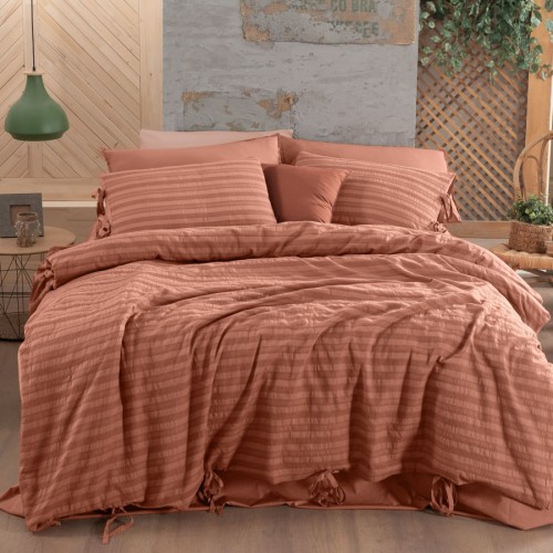 Постельное белье Sarev Mood Comfort жатый хлопок евро N247 TOLEDO v3/Taba