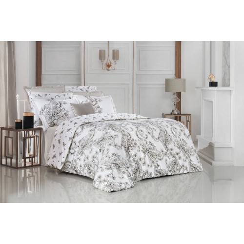 Постельное белье "Sarev"сатин семейное "GENCE" v1/бежевый