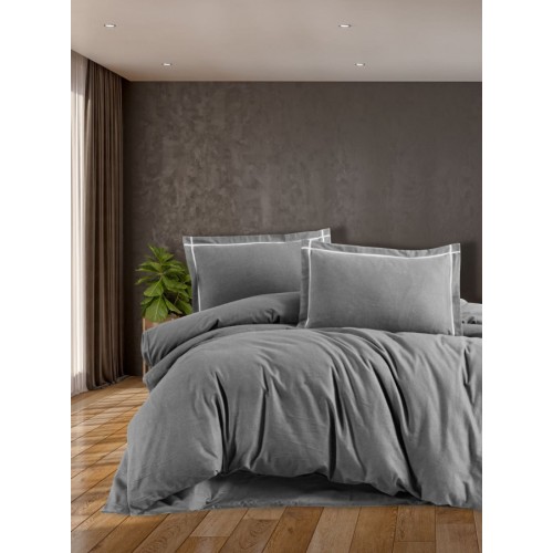 Постельное белье Карвен фланель евро N244 SOPRANO Grey