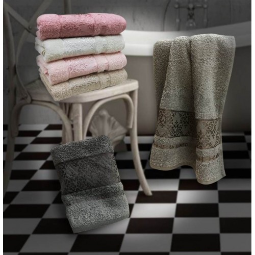 Полотенце Карвен "HENA" 50*90 6шт. бамбук Н 4054 (Акция)