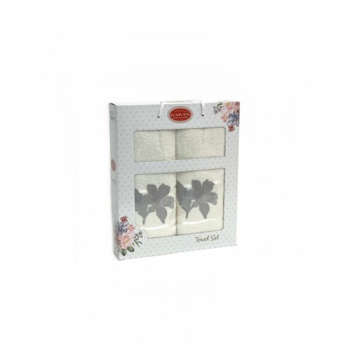 Набор полотенец Карвен "ZAMBAK" махра 50*90/70*140 HS 1626 v11 кремовый 2