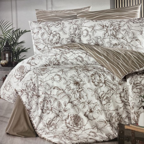 Постельное белье "Карвен" ранфорс евро (Rozen Mink)