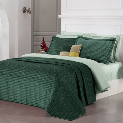 Комплект LUхURY SAREV (покрывало +2 наволочки+подушка)евро 4 пр. DUSTIN v4/Yesil