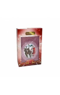 Полотенце Rebeka" Новый год" махра 50*90 1шт HS 1710 v4 murdum/фиолетовый