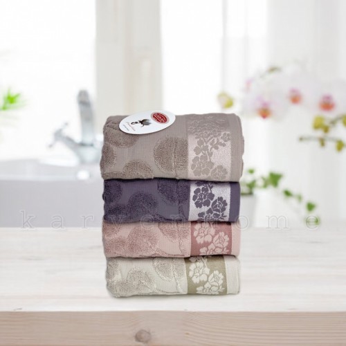 Набор полотенец Карвен "ELISSA" Cotton (penye) 50*90 4шт. махра HS 1004