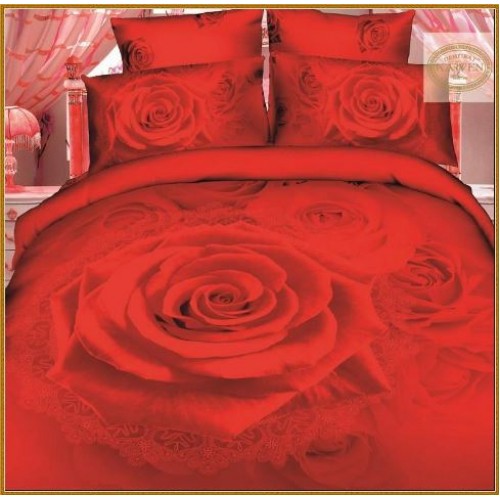 Постельное белье "Карвен" (сатин Де люкс 3D) 1,5 спальн. (406) (Акция)