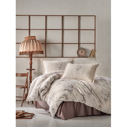 Постельное белье "Карвен" ранфорс евро (4 пр) Este Beige v-1 (Акция)