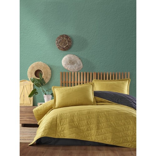 Комплект KARVEN (покрывало с наволочкой) ранфорс 1.5сп. 2 пр. (180*240 / 50*70),. LORNA v3 Sari (Акция)