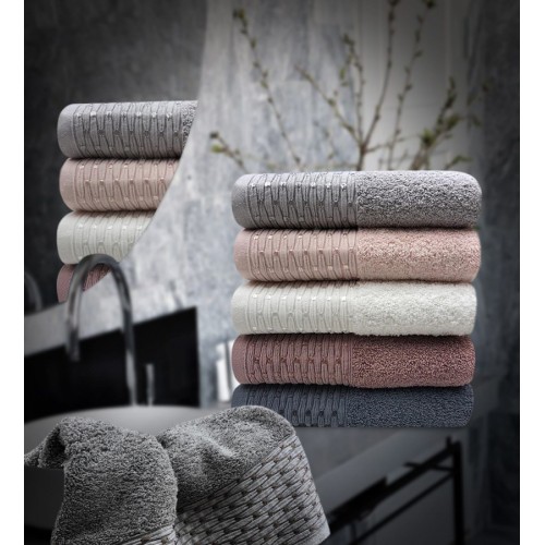 Полотенце Карвен "JAKARLI" 50*90 6шт. махра Н 3089