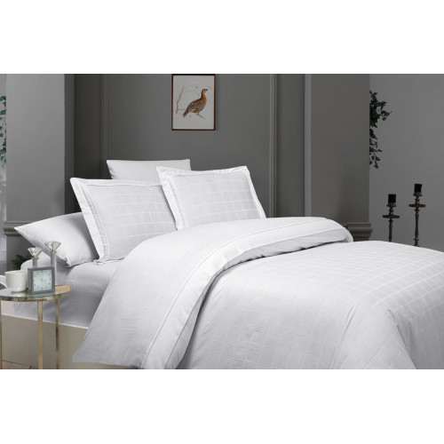 Постельное белье "Карвен" сатин евро Royce White