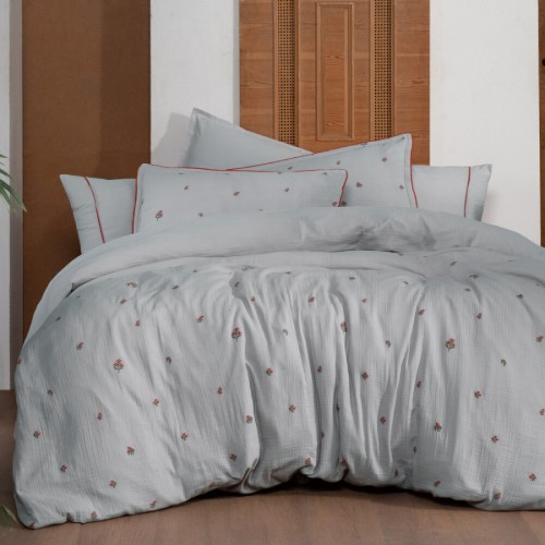 Постельное белье Sarev Mood Comfort муслин 1,5 спальн. N356 PLANA v2/Gri