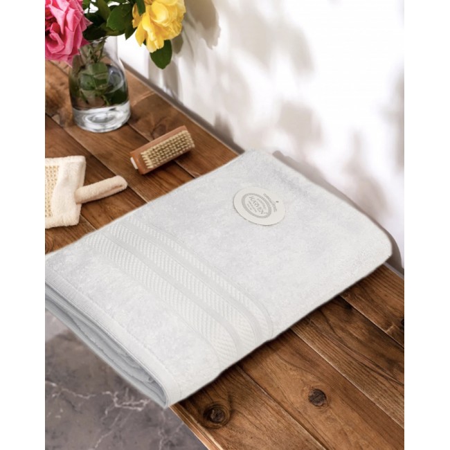 Полотенце Kарвен "PETEK BORDUR DUZ "Lux Cotton 70*140 1шт махра H 5160 beyaz