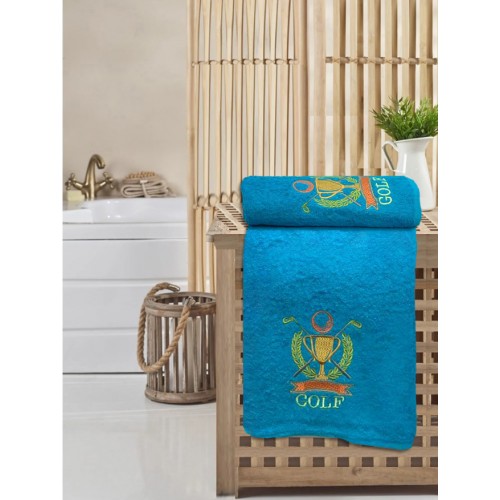 Набор полотенец KARVEN "Гольф" махра 50*90/70*140 HS1502 (V-2) бирюзовый