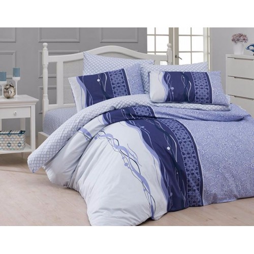 Постельное белье "Карвен" ранфорс евро (Neron royal)