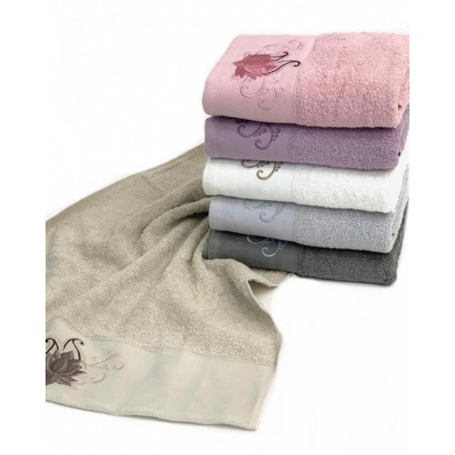 Набор полотенец Карвен "LOTUS" махра 50*90 - 6 шт. HS 3302 (Акция)