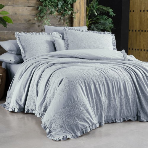 Постельное белье Sarev Mood Comfort хлопок с вышивкой 1.5 сп. N338 GIRONA v3/Mavi