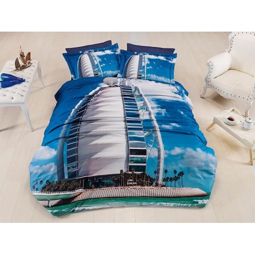 Постельное белье "Карвен" (сатин 3D) евро ( Dubai )