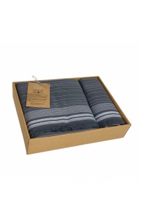Набор полотенец Карвен " LIDYA" махра 50*90/70*140 HS 1722 antrasit/антрацит