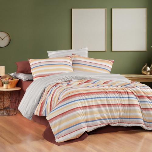 Постельное белье "Sarev Bazaar" ранфорс 1,5 спальн. N376 FERLA v2/Taba