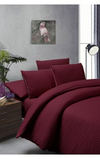 Пододеяльник+наволочка Карвен QUILT евро сатин Lorenz Dark Red