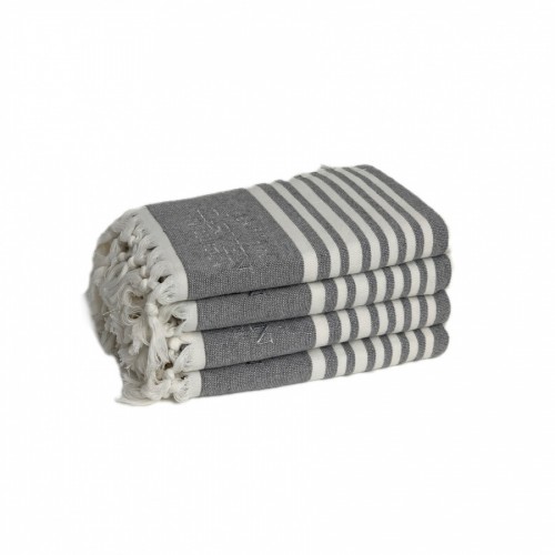 Набор полотенец кухонный Карвен 50*70 4шт.с бахрамой пештемаль махра HM 780 v2 серый