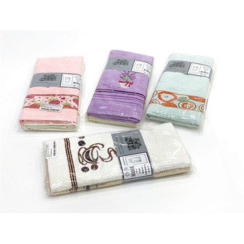 Полотенце кухонное Карвен GURSAN махра с выш.(уп пвх) 40*60 2 шт. НМ 547