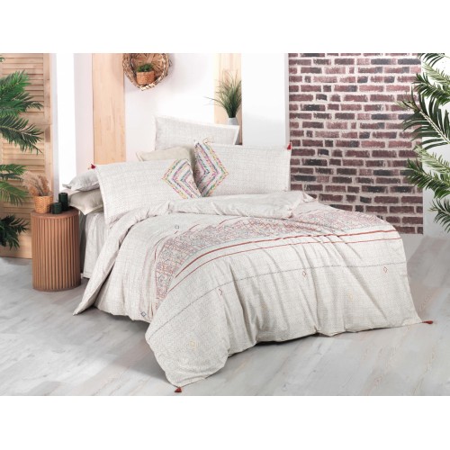 Постельное белье "Sarev"fancy poplin 1.5 сп. N193 MAJA v1/Bej