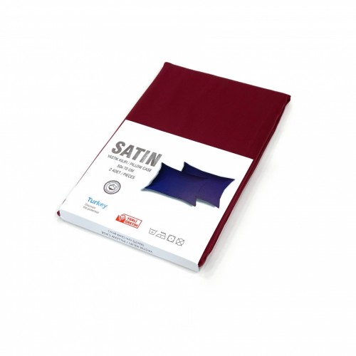 Наволочки Karven сатин 50*70 (+5см) 2 шт E 019 бордо