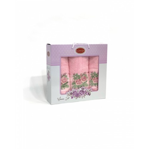 Набор полотенец Карвен "PANO" махра 50*90(2)/70*140 HS 1663 v7 св.розовый