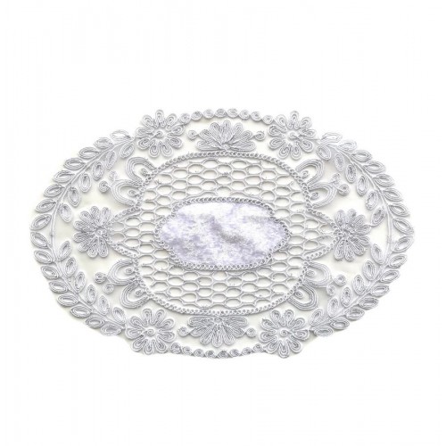 Салфетка Карвен 30*45 велюр с кружевом М836/1448 B01 белый